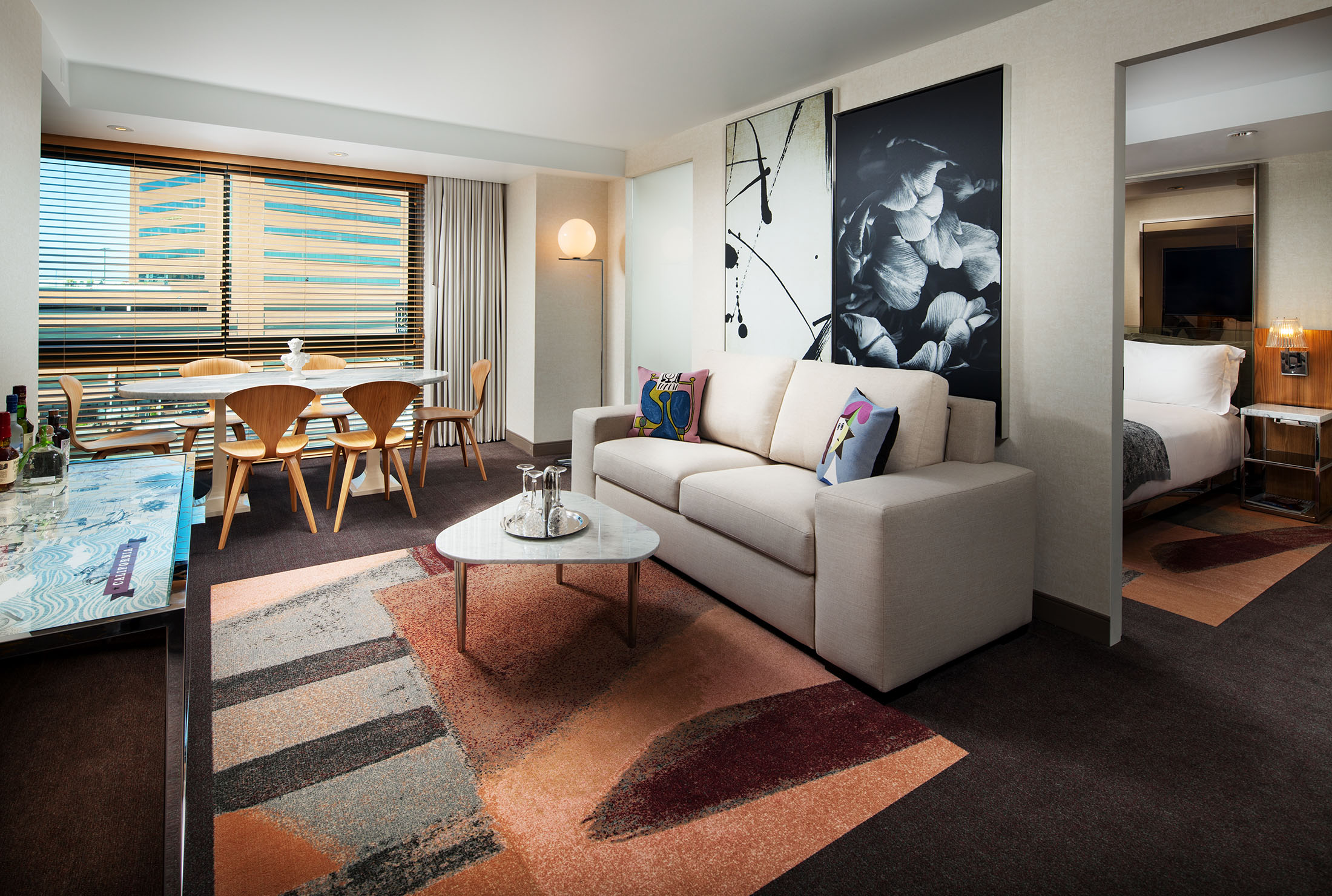 Beverly Hills balcony suite hotel room