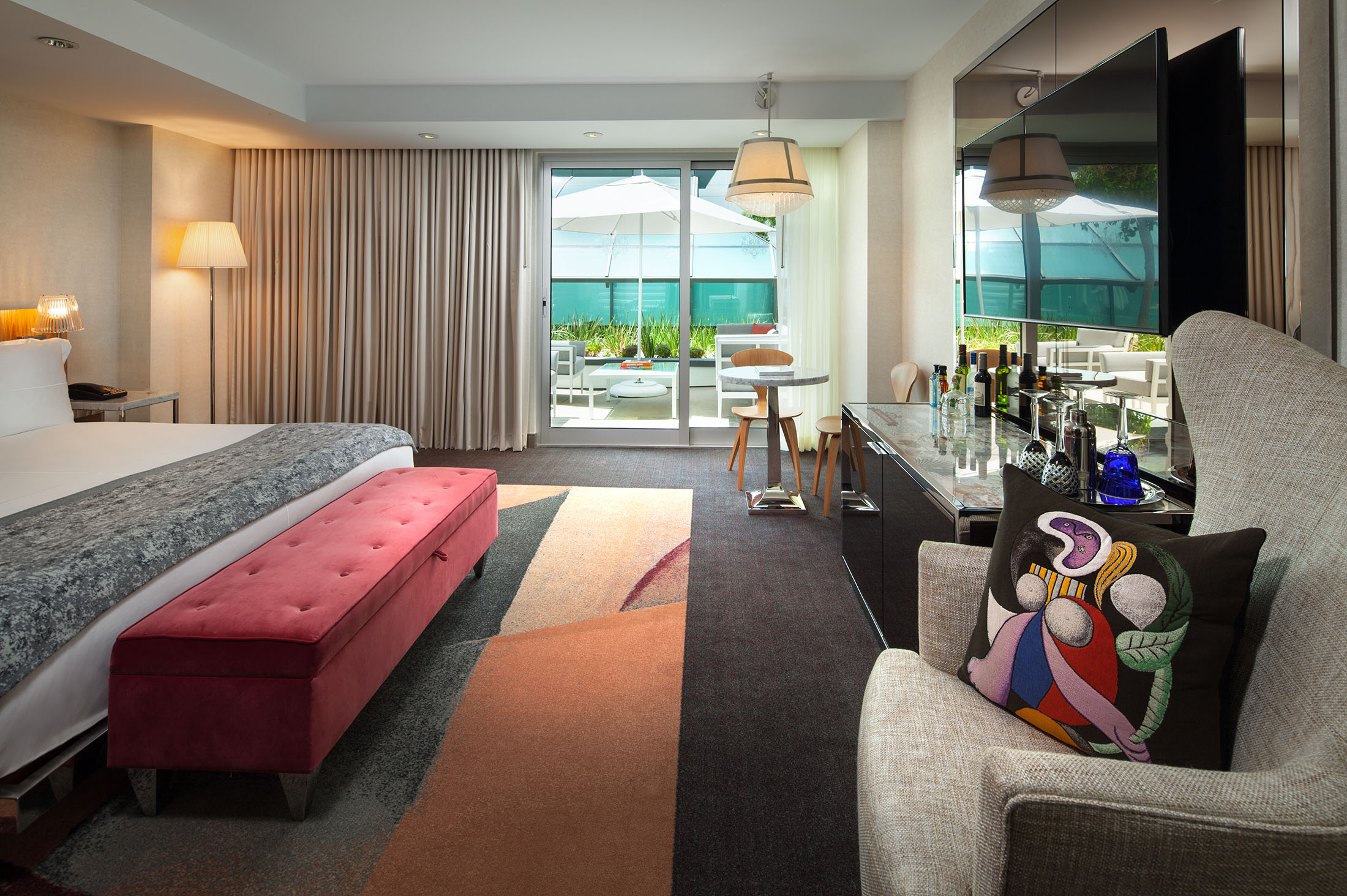 Beverly Hills balcony suite hotel room