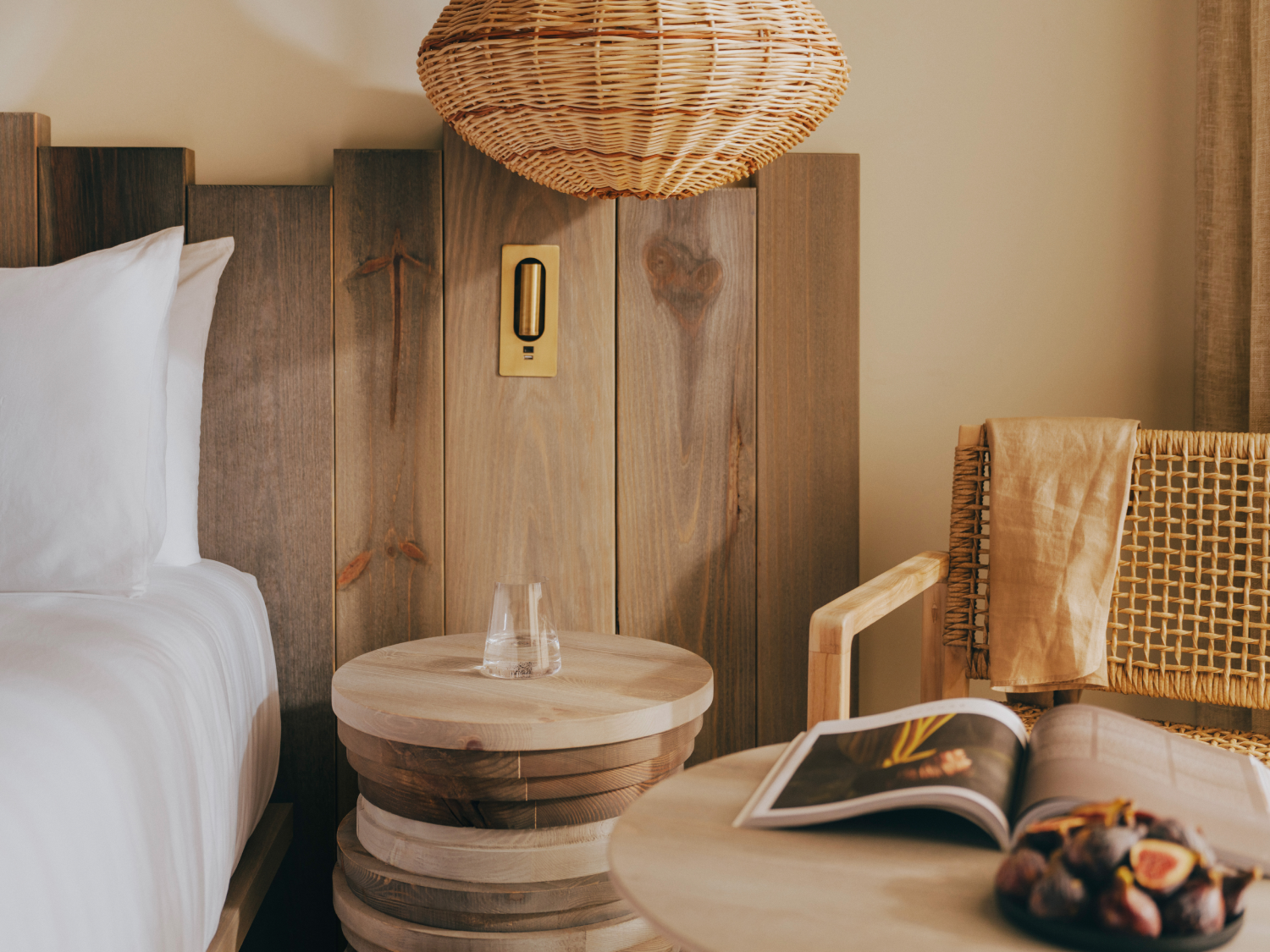 general admission bedside table and chair