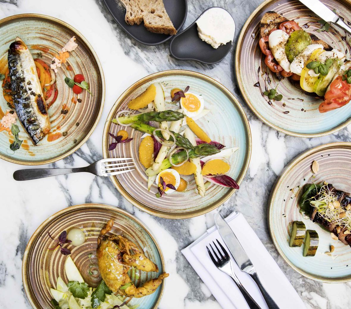 plates of food from Sanderson restaurant