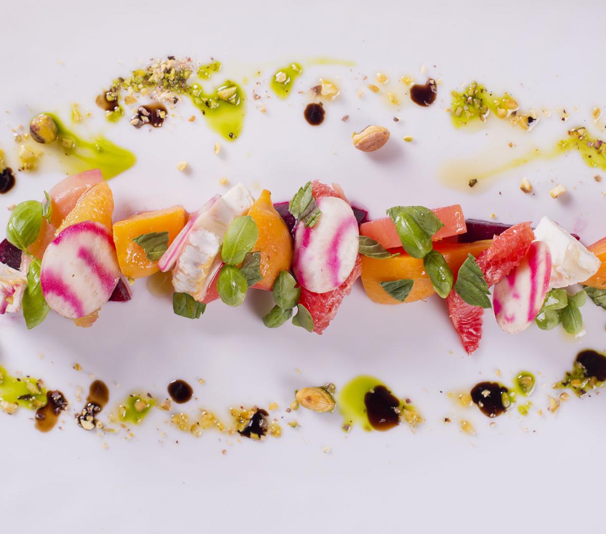 Colorful plate at Cut