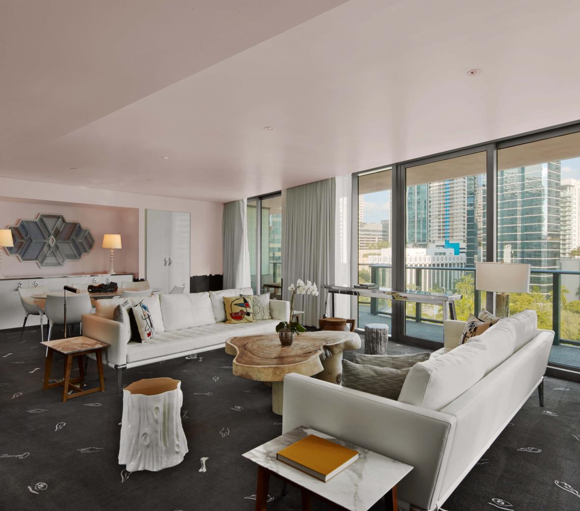 SLS Brickell Presidential Suite living area