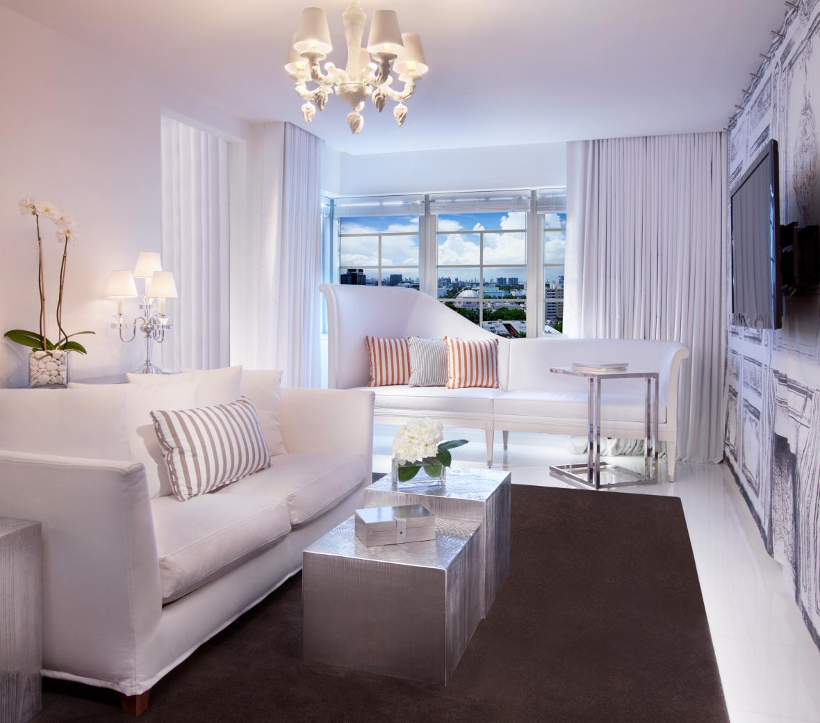 SLS South Beach Signature Suite Living Room