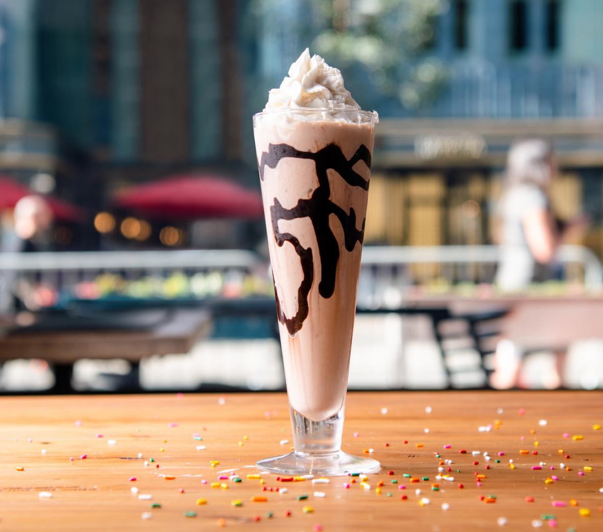 Peanut Butter and Chocolate Milkshake