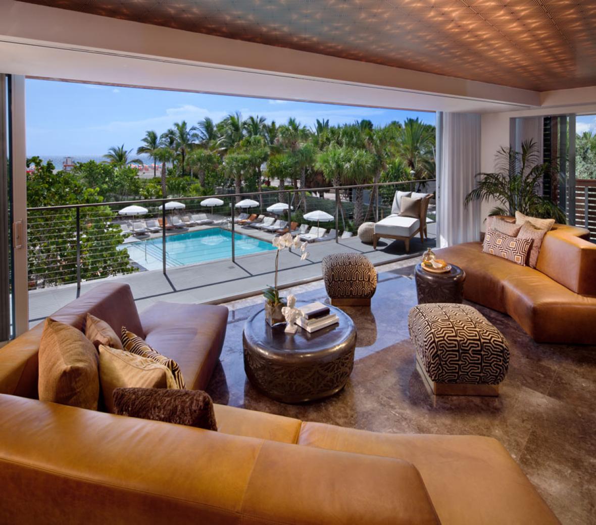 SLS South beach villa penthouse view