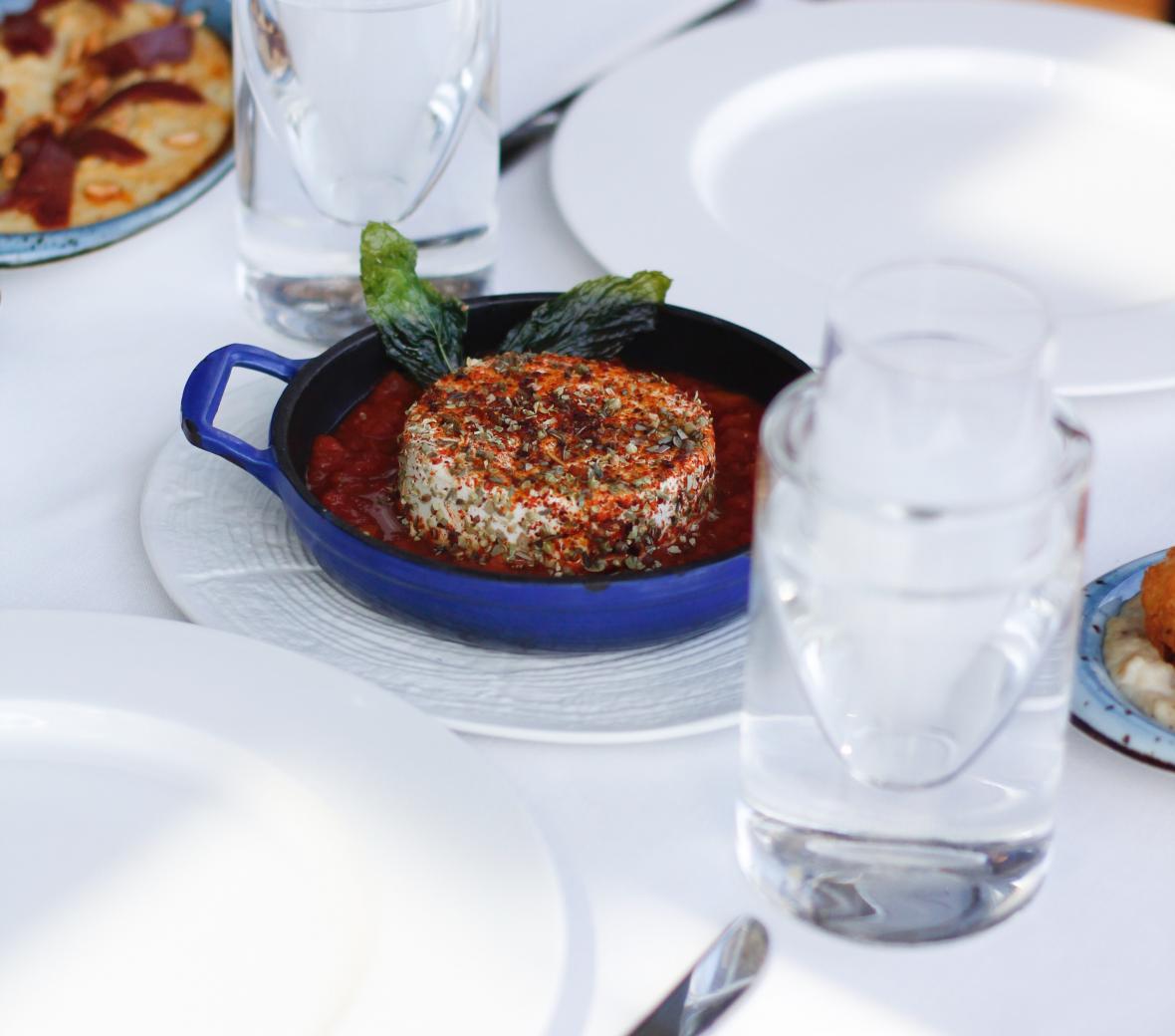 Food and drinks on a table