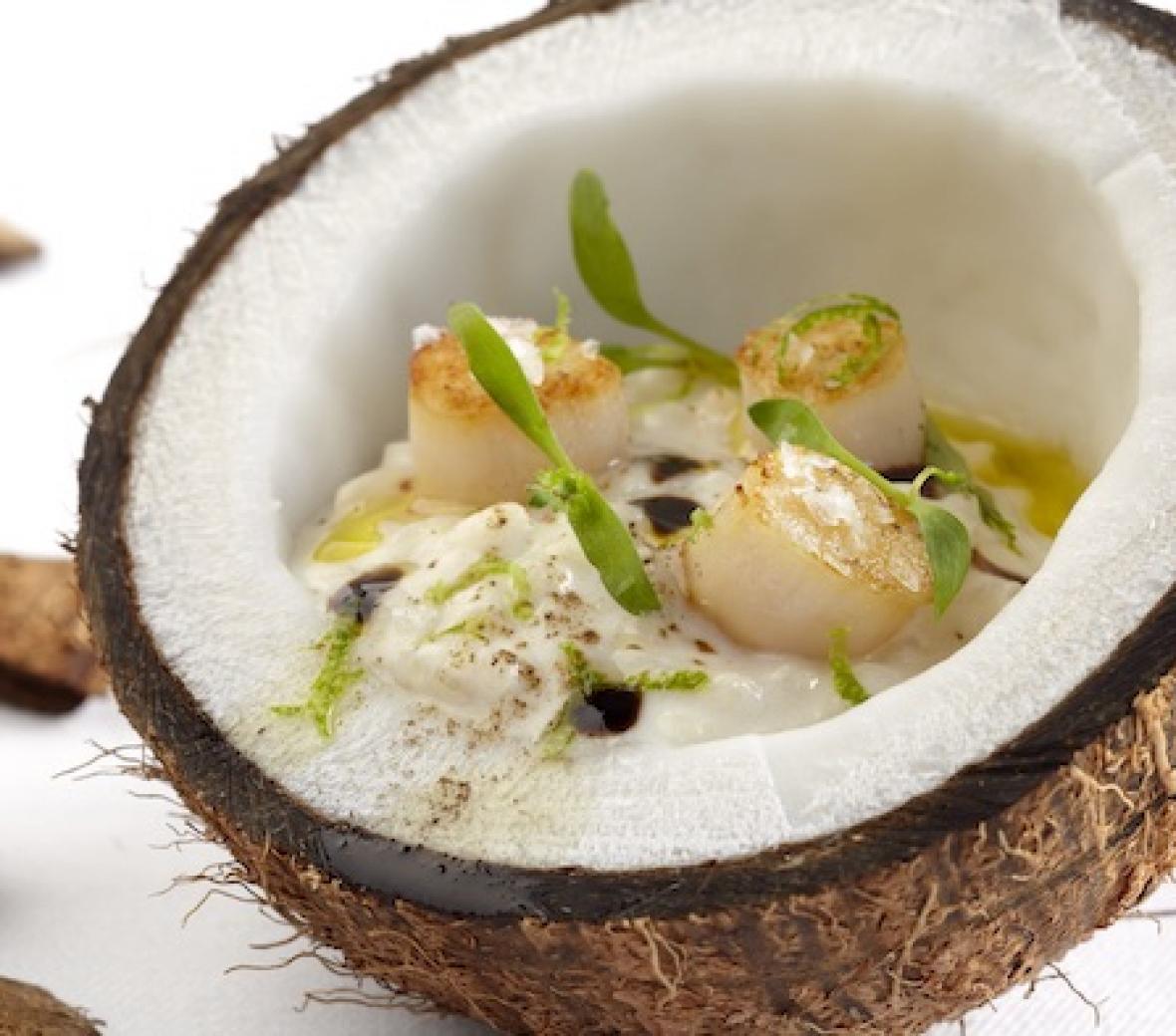 bazaar south beach coconut rice scallops
