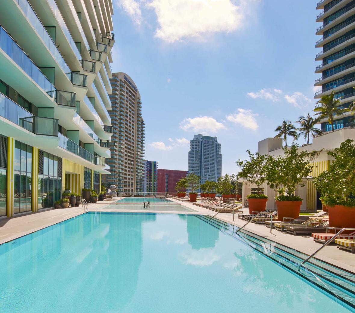 sls brickell pool 