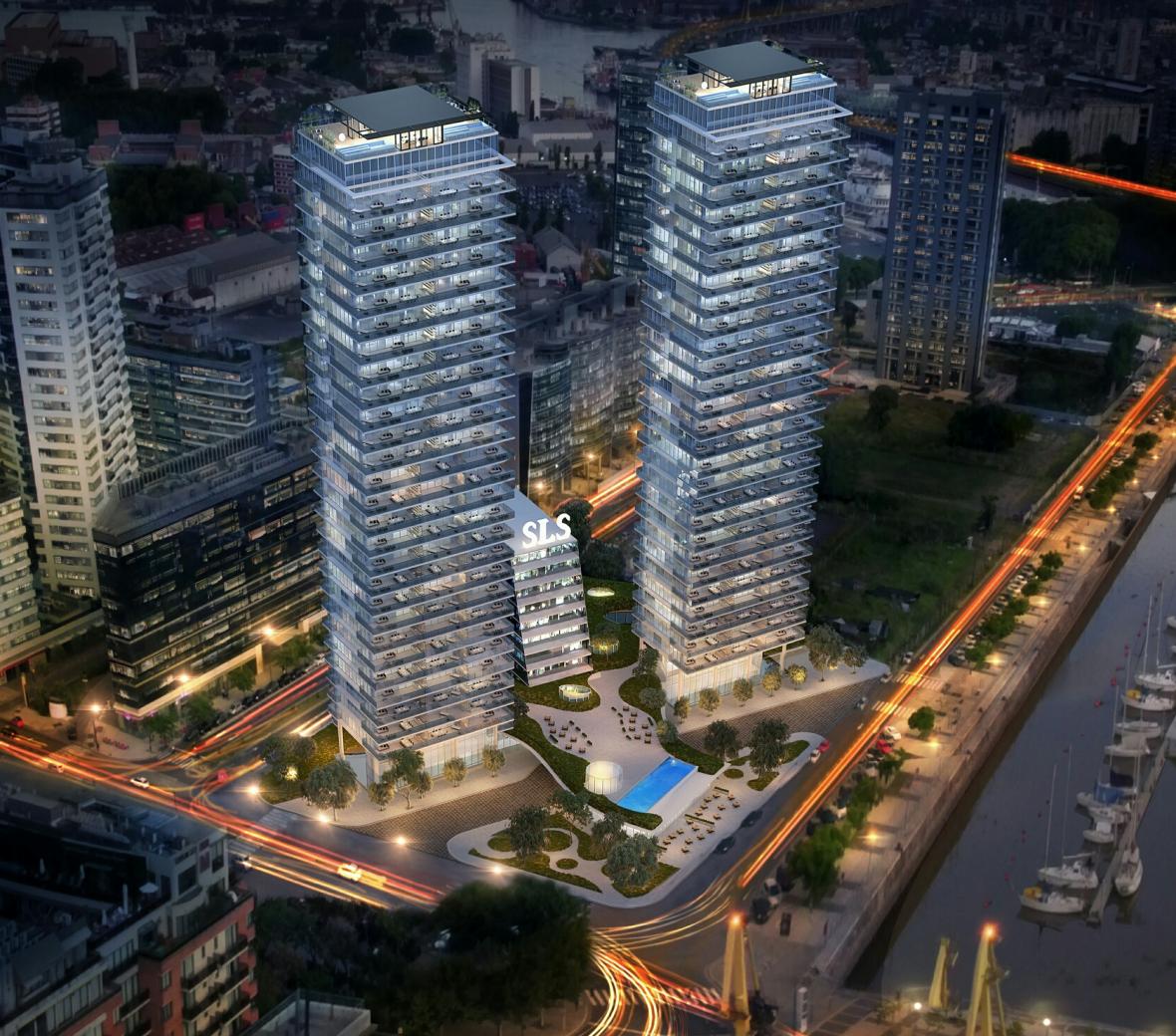 sls puerto madero night rendering