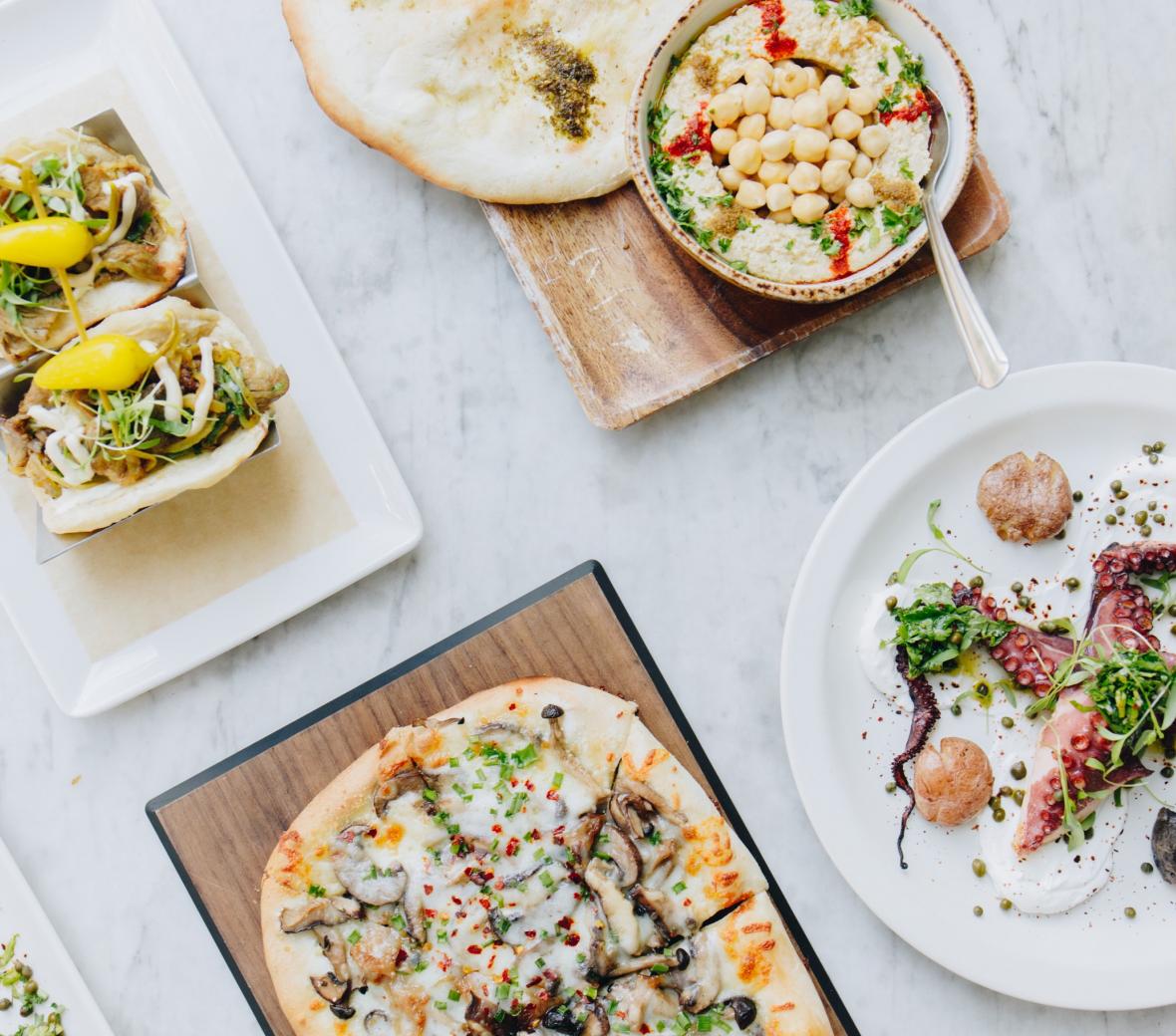 Cleo South Beach dinner spread