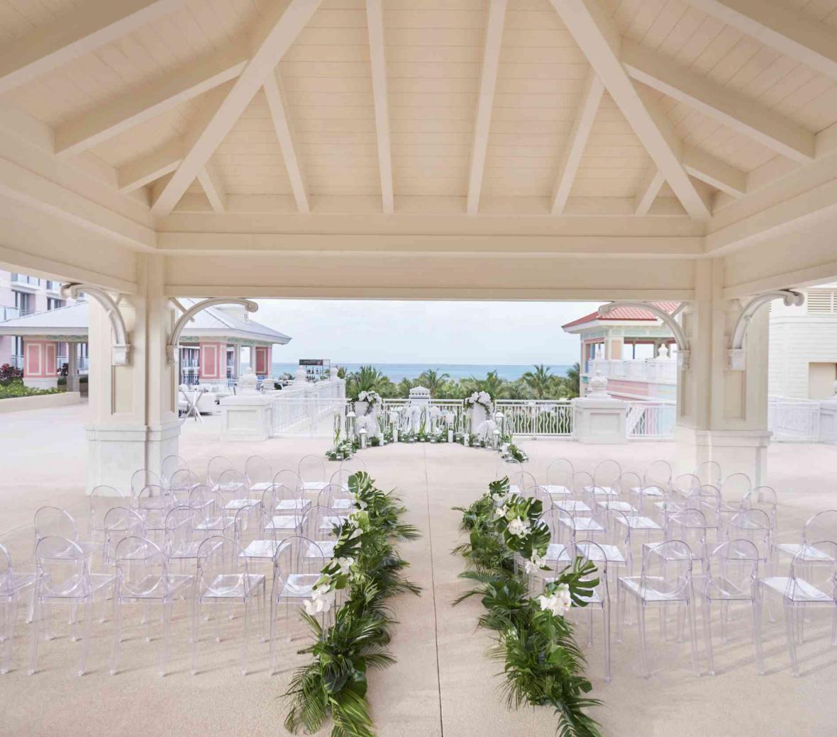 Rooftop wedding set up at SLS Baha Mar