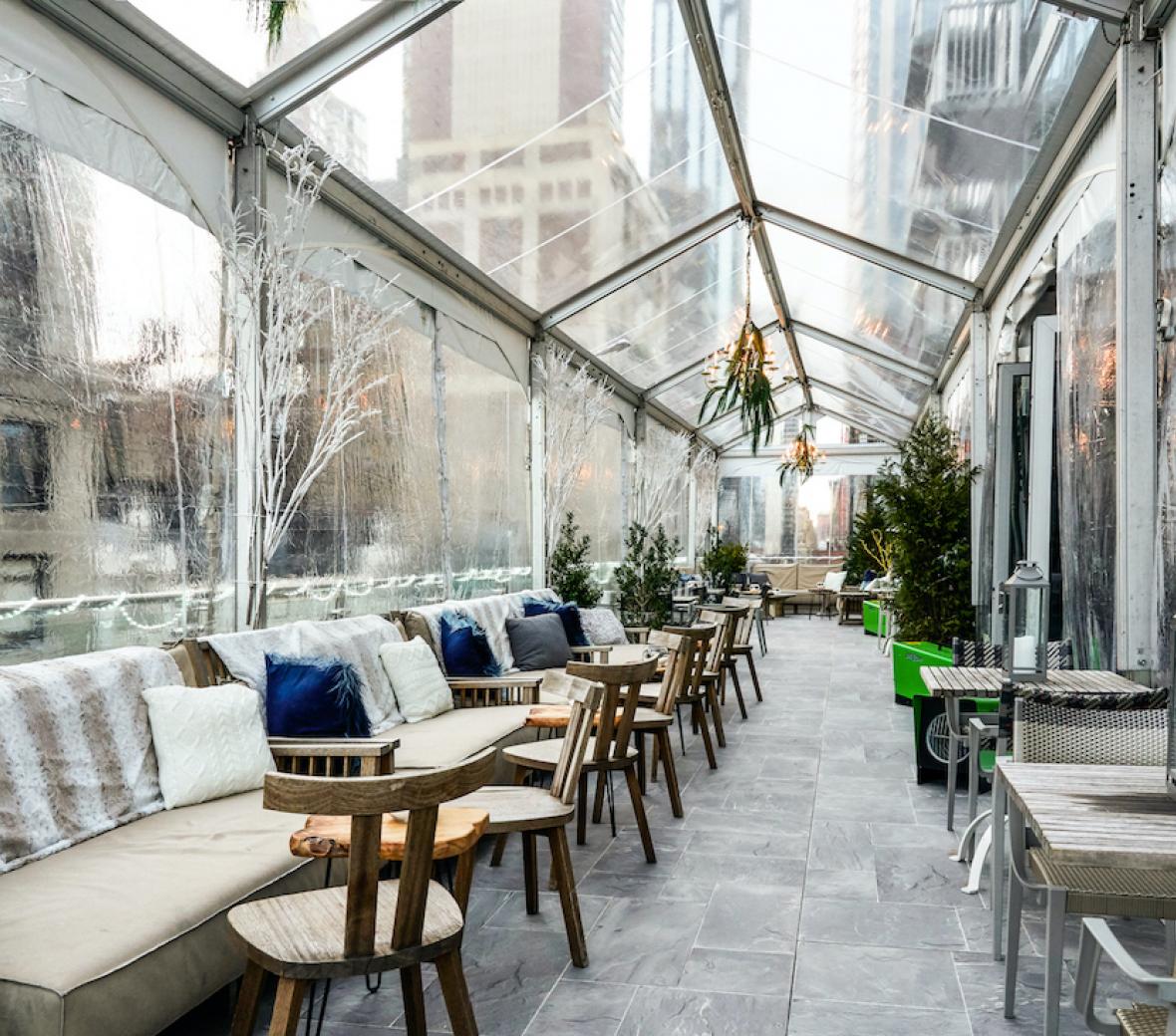 outside dining with comfortable seating