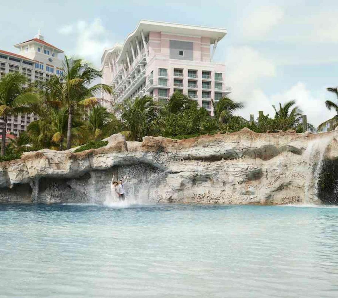 couple jumping and splashing in water