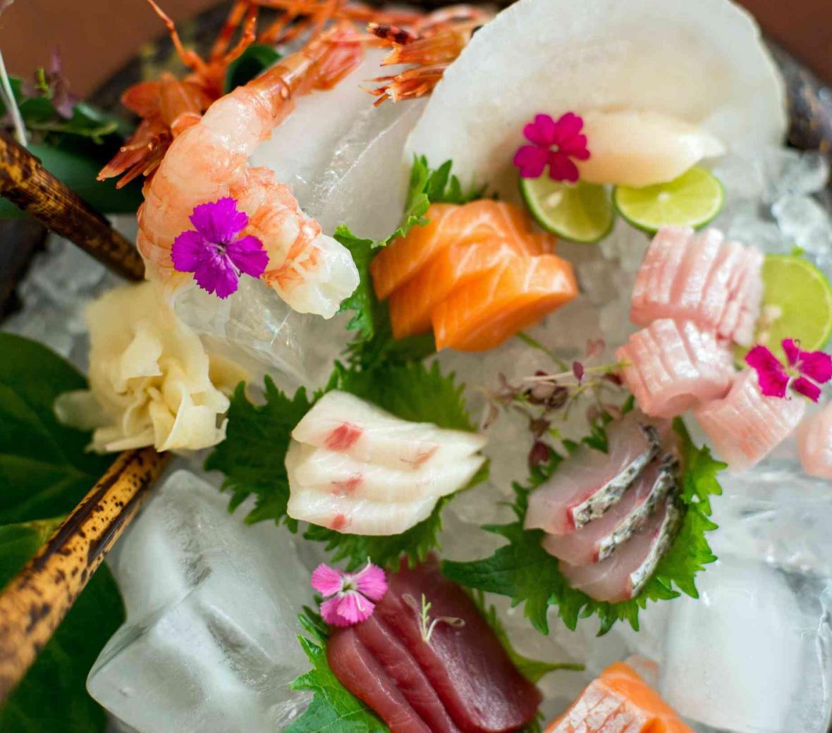sushimi spread