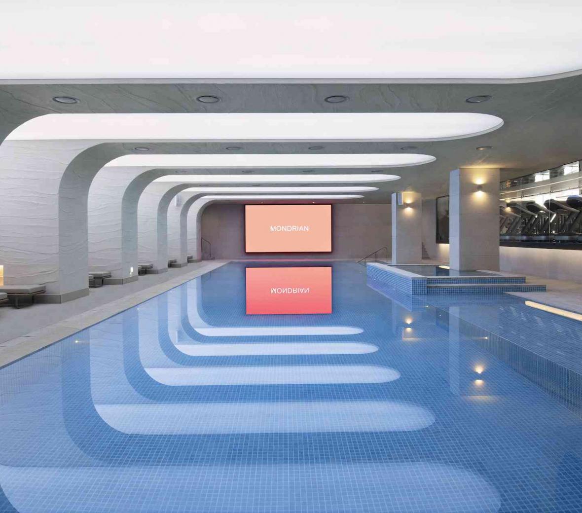 Indoor Pool with LED Screen
