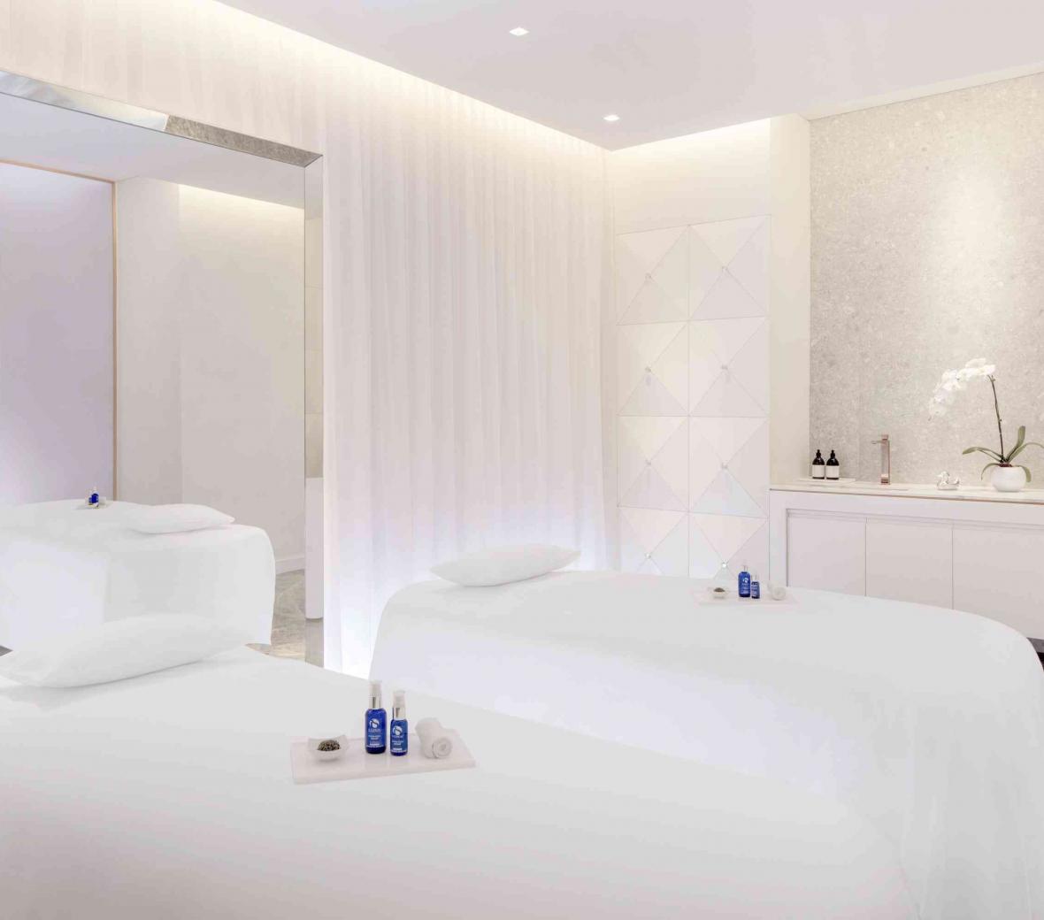 two massage beds