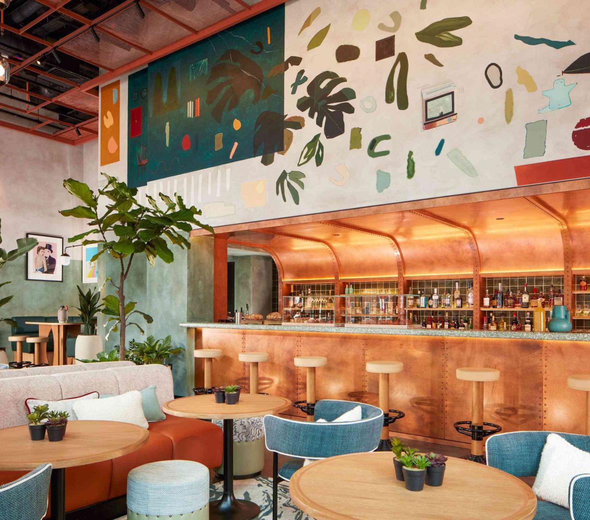 interior of a bar