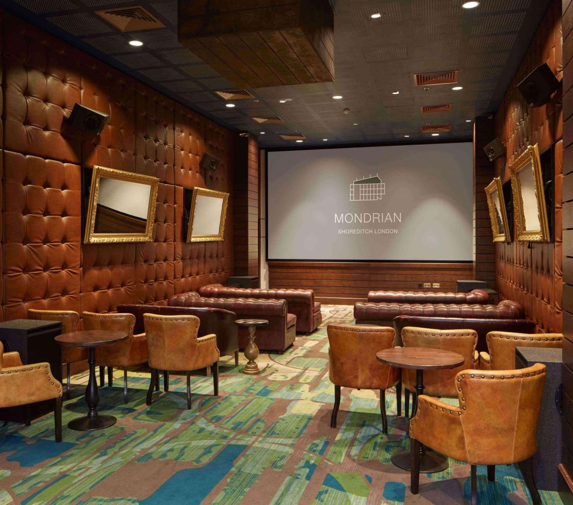 Meeting room with large tv for viewing presentations