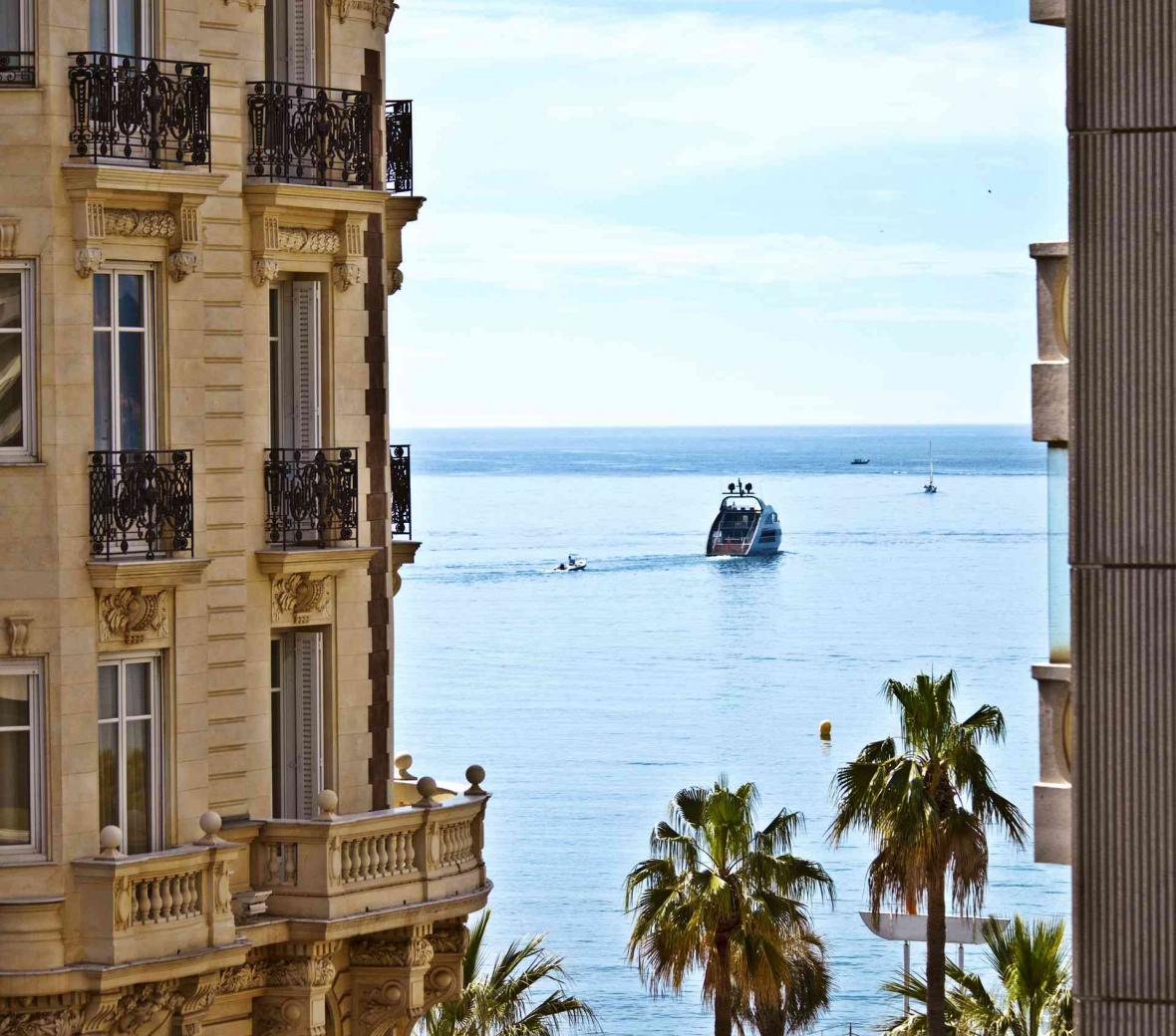 Buildings with the view of the water in between