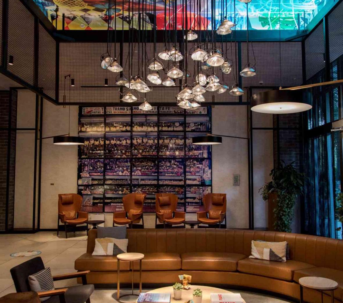 Hyde Midtown Miami lobby at night