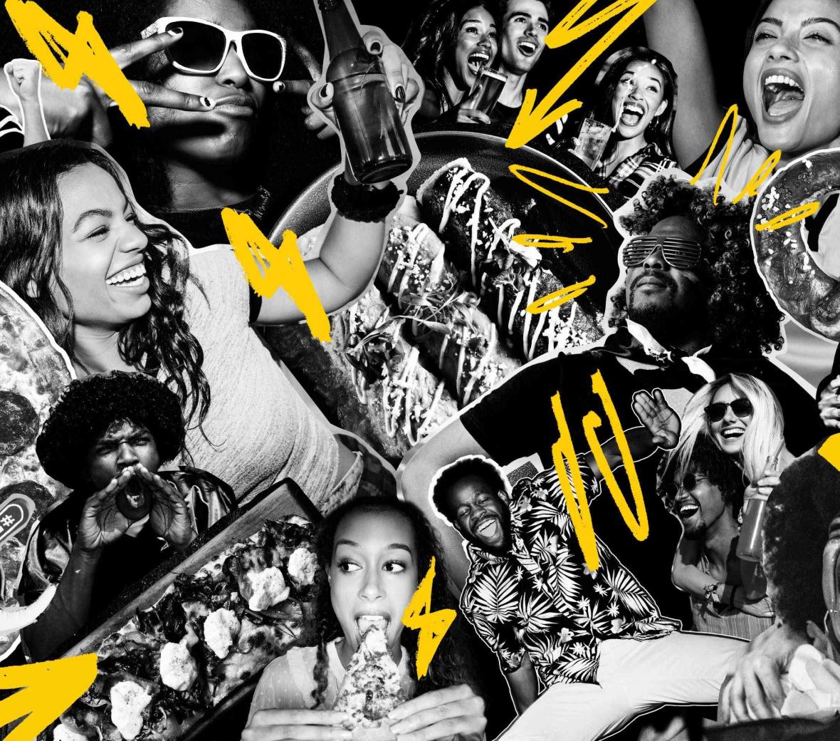 Collage of fans