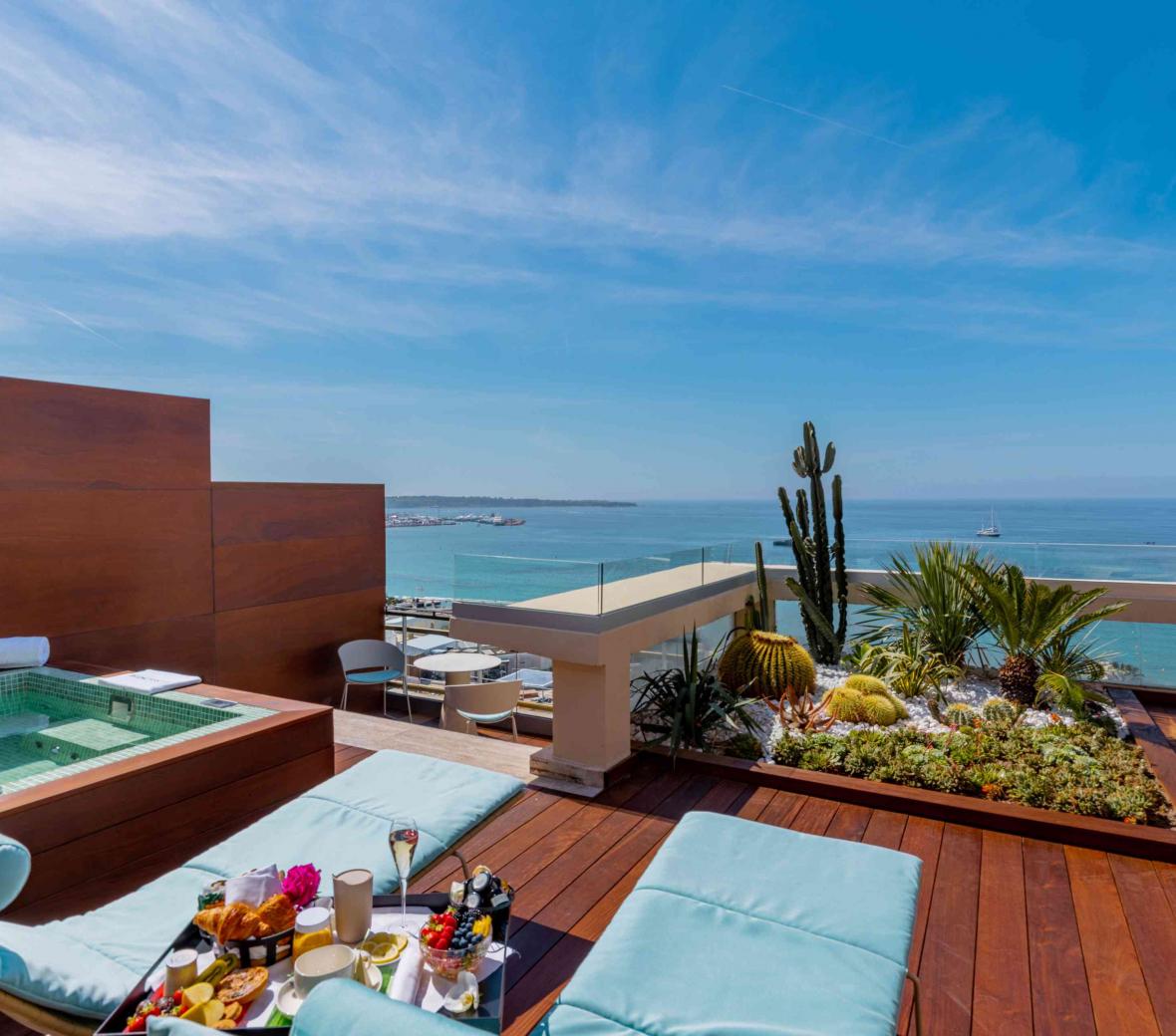 Deck Chairs overlooking the ocean