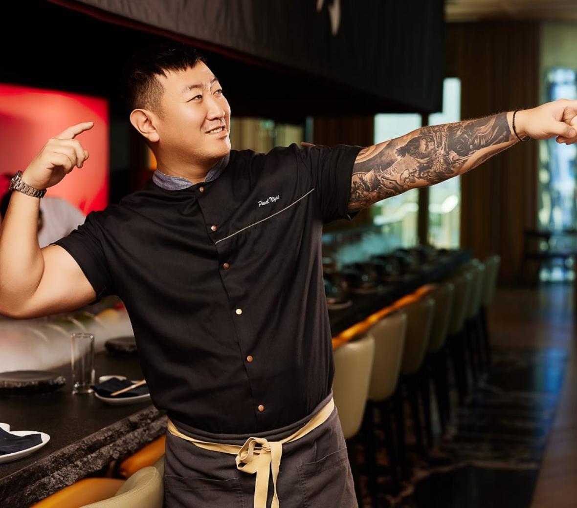 Chef Pavel at the Japanese restaurant, Katsuya Dubai