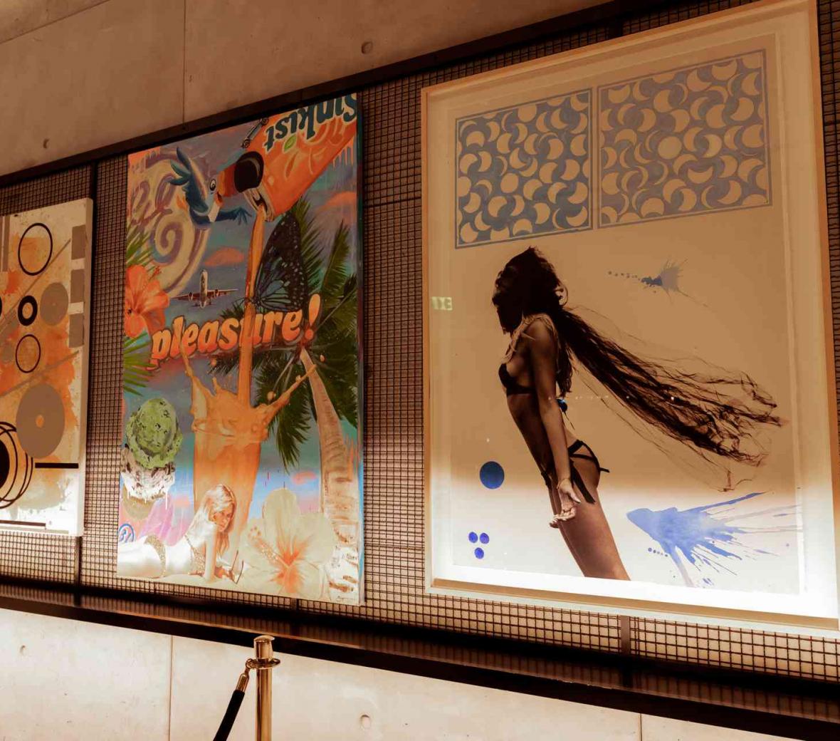 Manolis Projects Gallery Exhibit Opening Party - Art on walls 