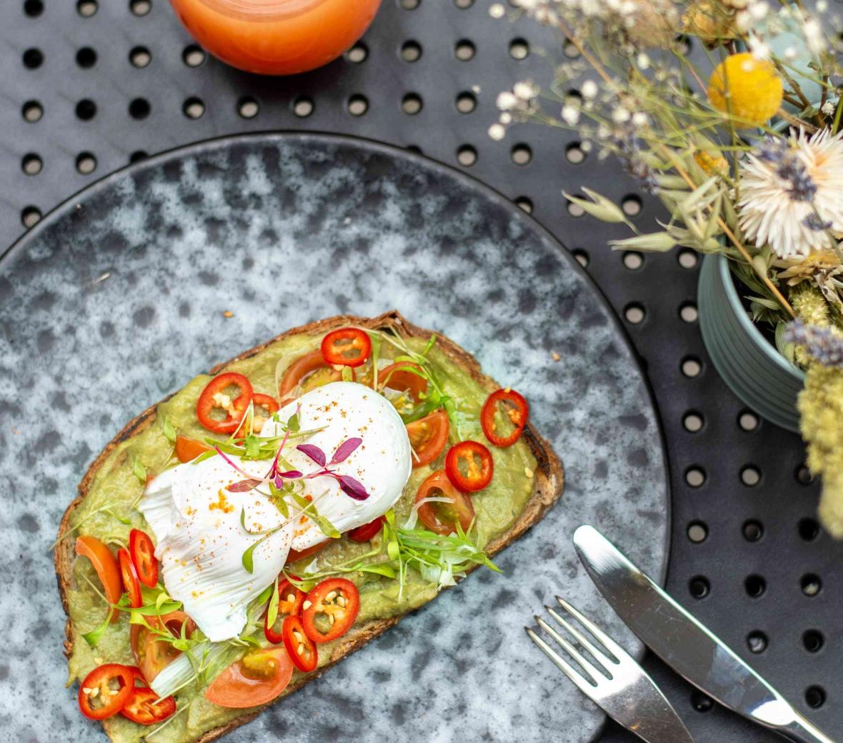 Breakfast, avocado on toast