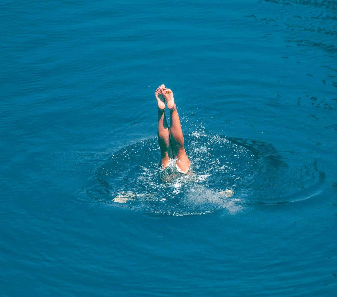 Woman swimming