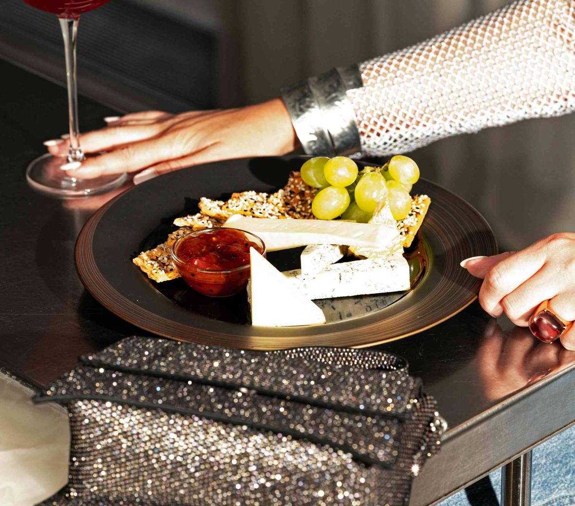 Cocktail and Cheese Board