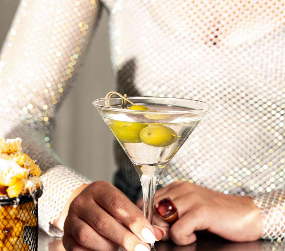 Lady Holding Classic Martini