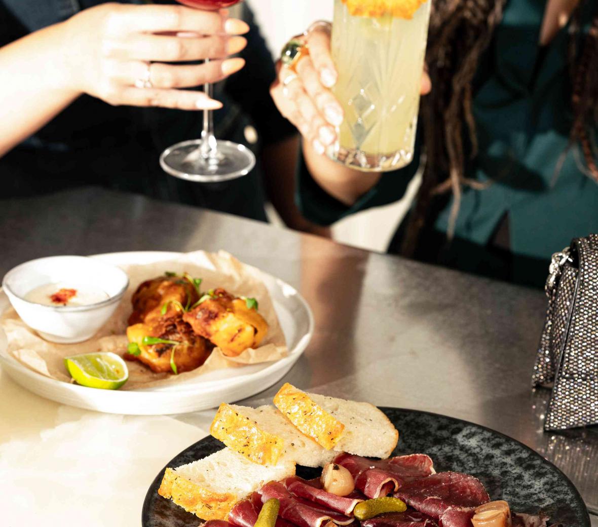 Cocktails in Long Bar