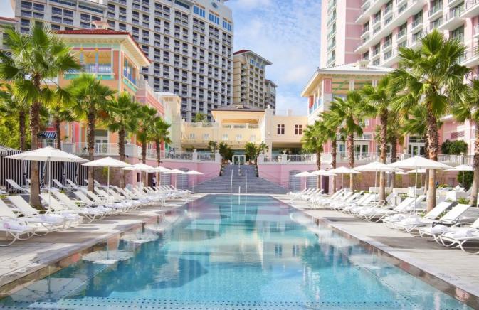 SLS Baha Mar pool and lounge chairs.