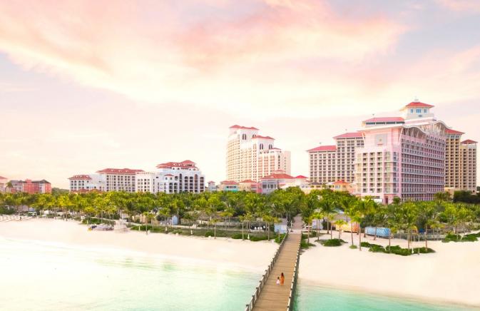 The Baha Mar resort in the Bahamas, portrayed in a handout photo, is the site of three hotels.