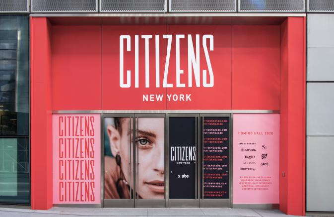 Citizens New York windowfront signage