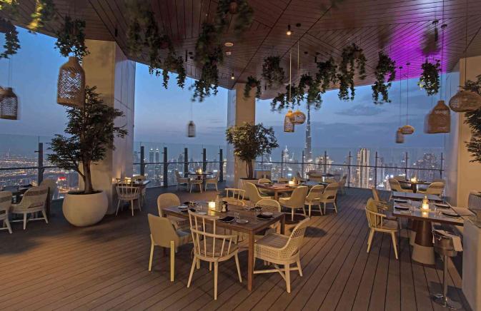 Fi'lia Dubai outdoor dining area