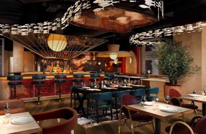 inside of a restaurant