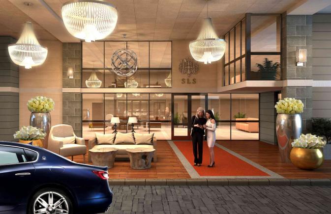 entrance to a hotel render