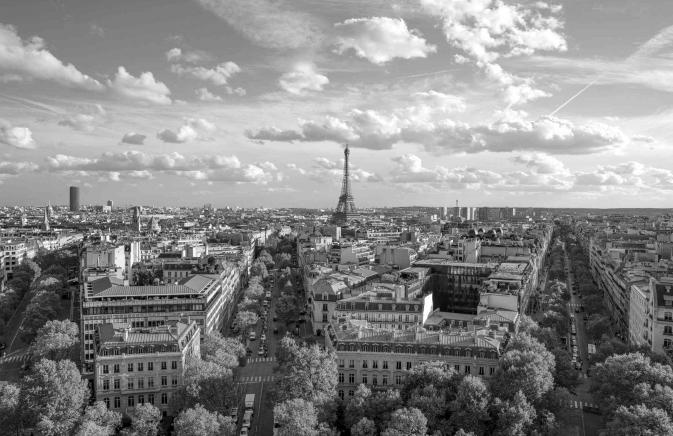 Aerial view of Paris