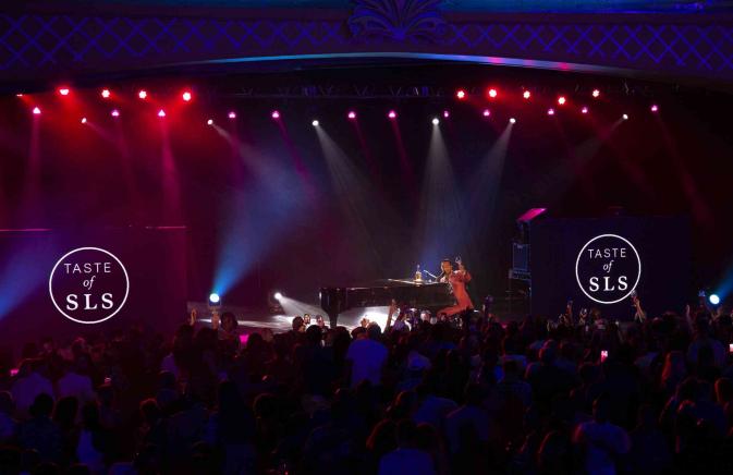 john legend performing on taste of sls stage