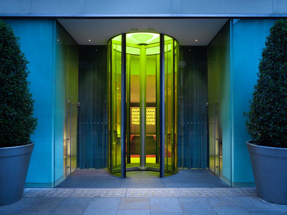 revolving door entrance to St Martins Lane hotel