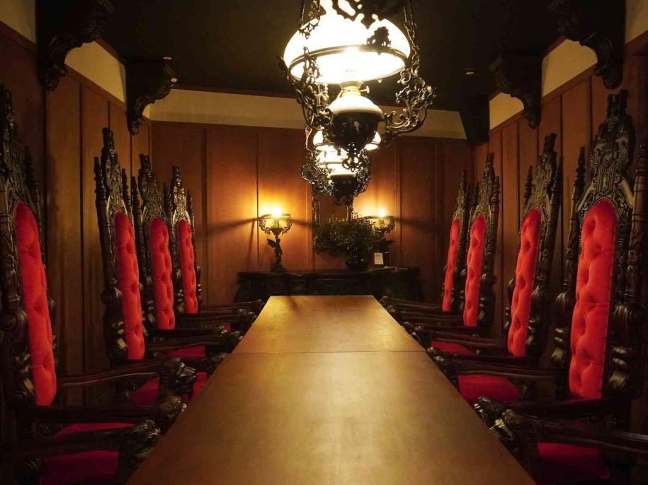 Dining Table with Red Chairs