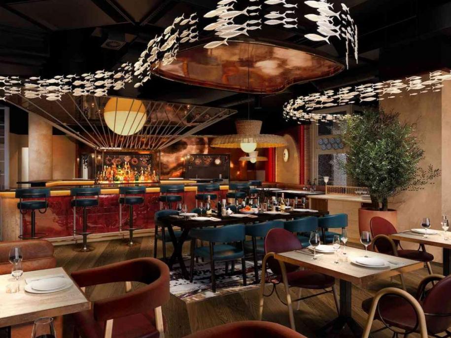 inside of a restaurant