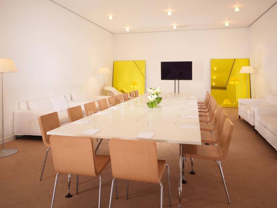 Meeting room with long table