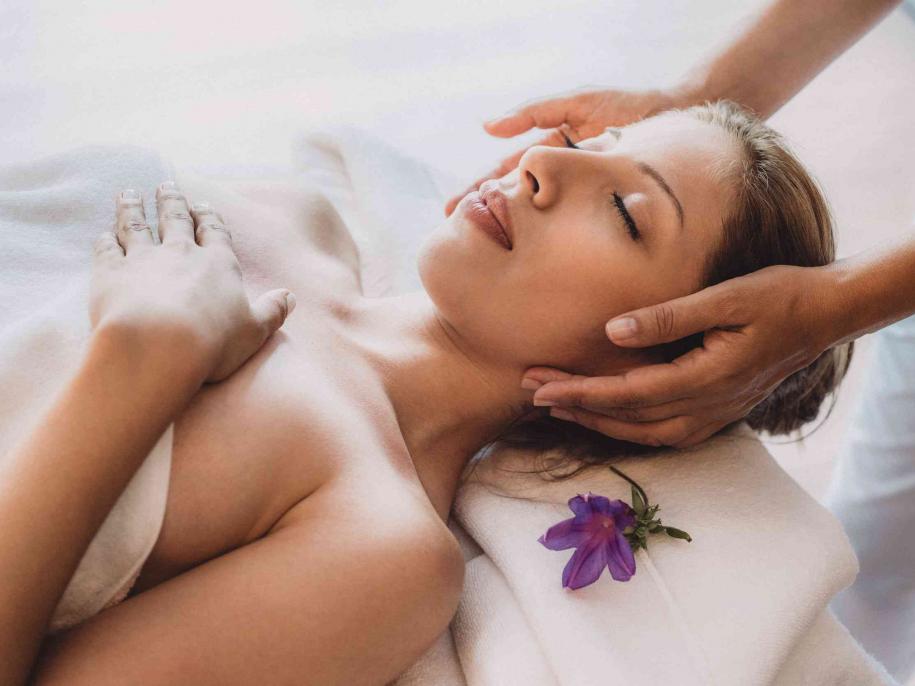 woman getting facial massage