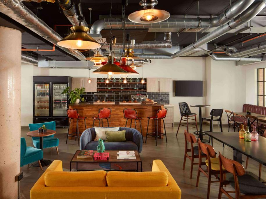 Meeting room with couch and chairs
