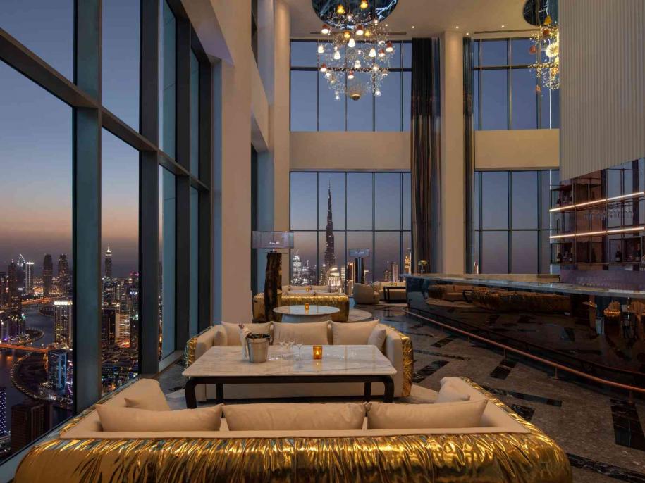 S Bar at SLS Dubai at Night