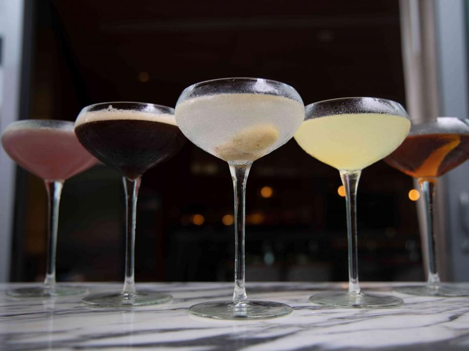 Several different types of cocktails
