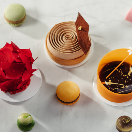 a selection of desserts